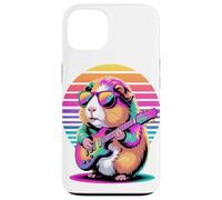 Rétro Cochon d’Inde Guitariste Guitare Coque pour iPhone 13