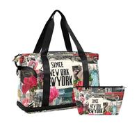 Rétro Collage Style Unique Personnel Article Sac de Voyage Gym Carry on Duffle Sacs avec Sangle Réglable pour Entraînement Grande Capacité, Rétro Collage Style Unique, 1 Taille, Style de collage rétro