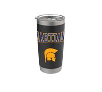 Retro College Bleu Orange Martiens Sport Gobelet isotherme en acier inoxydable double paroi