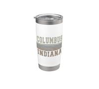 Rétro Columbus Indiana Gobelet isotherme en acier inoxydable double paroi