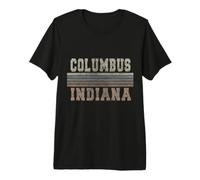 Rétro Columbus Indiana T-Shirt Haut de Gamme