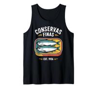 Retro Conservas Finas Boîte à Sardines Poisson en étain Débardeur