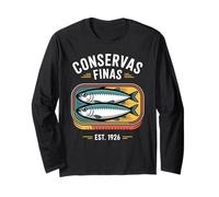 Retro Conservas Finas Boîte à Sardines Poisson en étain Manche Longue