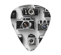Retro Cool Camera Collection Lot de 12 médiators imprimés - Confortables et polyvalents pour tous les styles de guitare et joueurs