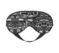 Retro Cool Camera Collection Masque pour les yeux respirant réglable avec sangle élastique