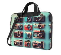 Retro Cool Camera Collection Sac pour ordinateur portable, bandoulière rembourrée, simplifie votre quotidien, idéal pour les voyages d'affaires, noir, 14 inch