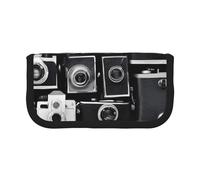 Retro Cool Camera Collection Trousse en toile de grande capacité, robuste et durable, facile à ranger de manière ordonnée, Noir , Taille unique, Sac à dos d'école