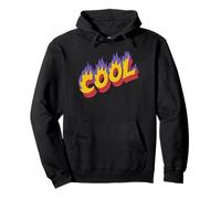 Retro Cool Flame Text Vibrant 90s Style Design Sweat à Capuche