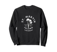 Rétro Cool St. Martin Caribbean Island Novelty Art Palmier Sweatshirt