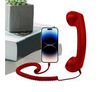 Retro Corded Handset, Type C Phone Receiver, Compact Size Microphone Adapter with Plug and Play Connection, Vintage Style Handset, Classic Communication Design, Phone Accessory for Home