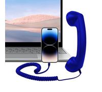 Retro Corded Handset, Type C Phone Receiver, Compact Size Microphone Adapter with Plug and Play Connection, Vintage Style Handset, Classic Communication Design, Phone Accessory for Home