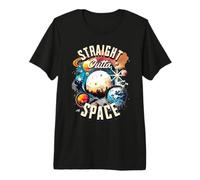 Retro Cosmic Space Planets Galaxy Sci FI Art T-Shirt Haut de Gamme