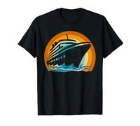 Rétro Coucher de Soleil croisière Cool Temps de croisière et Vacances d'été T-Shirt Graphique avec Valeur