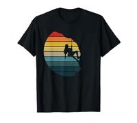 Rétro Coucher de Soleil Escalade Randonnée Montagne Femme T-Shirt