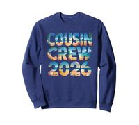 Retro Cousin Crew 2026 Camp Famille Vacances Voyage Croisière Sweatshirt
