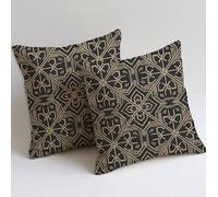 Rétro Coussin Canape 60x60 cm Gros Housses de Coussin Canapé Lot de 2 Géométrie Taie Oreiller Doux Coussins Jardin avec Fermeture Éclair Cachée Désign pour Décoration Maison Chambre Salon,Cadeau C-371