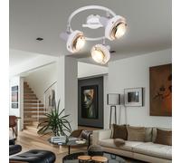 Rétro Couvrir Lampe Chrome Spot Rondell Réglable la Vie Ess de Chambre Blanc