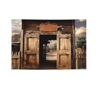 Rétro Cowboy Western Country Farm Bannière Décoration de fête Drapeau Anniversaire Photographie Fond Bannières et Signes Décoration Murale Bannière Fournitures Faveurs 180 x 119 cm