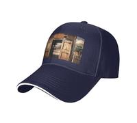 Rétro Cowboy Western Country Farm Casquette de baseball Hommes Femmes Classique Réglable Golf Dad Casquette Trucker Chapeaux Casual Casquette Chapeau, bleu marine, Taille unique
