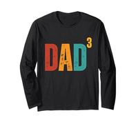 Retro Dad 3 Third Time Dad Vintage Style Manche Longue