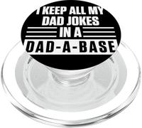 Rétro Dad Joke Dad-A-Base Funny Tech Fête des Pères Art PopSockets PopGrip pour MagSafe