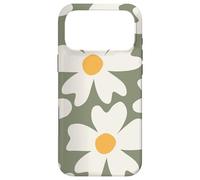 Retro Daisy Flower Leaves Boho Dark Green Cover Coque pour iPhone 17 Pro Max