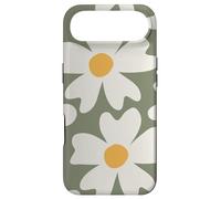 Retro Daisy Flower Leaves Boho Dark Green Cover Coque pour iPhone Air