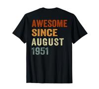 Rétro Depuis août 1951 75 Ans 75e Anniversaire T-Shirt