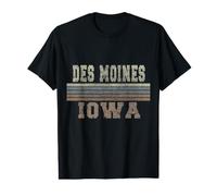 Rétro des Moines Iowa T-Shirt Graphique avec Valeur