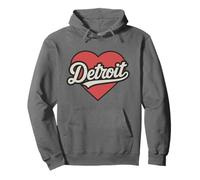 Rétro Detroit Heart City Pride Throwback Sweat à Capuche