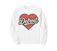Rétro Detroit Heart City Pride Throwback Sweatshirt