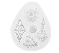 Rétro diamants motif Silicone cuisson bricolage Fondant chocolat gâteau décoration outil pour cuisine cuisson gris 43g
