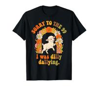 Rétro Dilly Dallying Lamb Funny Lost Sheep Floral 70s Vibe T-Shirt Graphique avec Valeur