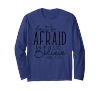 Retro Don't Be Afraid Believe - Verse de la Bible - Foi chrétienne Manche Longue