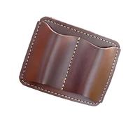 Retro Double Pen Sleeve Elegant Holder with Wear Resistant PU Leather Materials Ideal for Professional and Student Double Clip