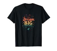 Retro Dream Big Start Petite Motivation T-Shirt