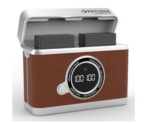 Retro dual oplaadbox USB-C voor Sony NP-FZ100 accu's