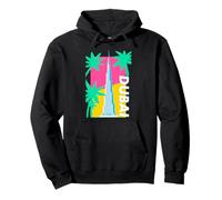 Rétro Dubai Art Burj Khalifa Palmiers Style Vintage Sweat à Capuche