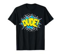 Retro Dude! Verbe Action Word Comic Book Style Pop Art T-Shirt