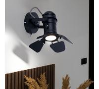 Applique RETRO chambre d'amis couchage éclairage rabats noirs spot réglable Globo 54650-1B