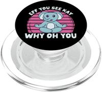 Retro Eff You See Kay Elephant Yoga Why Oh You Vintage PopSockets PopGrip pour MagSafe