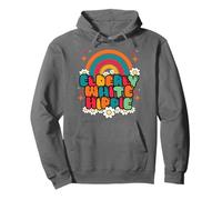 Retro Elderly White Hippie Groovy Flower 60s Rainbow Funny Sweat à Capuche