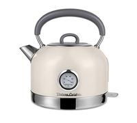 Retro Electric Kettle with Temperature Gauge by Vintage Cuisine (Cream)