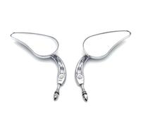 Retro Embout De Guidon Moto pour Harley pour Davidson Softtail 1984 Et Plus Miroir Moto Rétroviseurs Latéraux Chromés Goutte Pluie Silencieux Moto