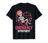 Retro Emergency Department Valentine Squelette ER Nurse Love T-Shirt