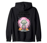 Rétro en Octobre, Nous portons Une Campagne de Sensibilisation au Cancer du Sein avec Un Zombie Rose Sweat à Capuche