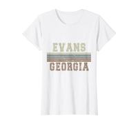 Retro Evans Georgia T-Shirt Graphique avec Valeur, Femme, Blanc, M