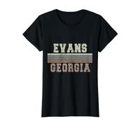 Retro Evans Georgia T-Shirt Graphique avec Valeur, Femme, Noir, M