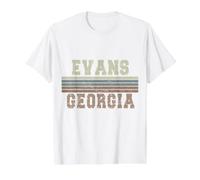 Retro Evans Georgia T-Shirt Graphique avec Valeur, Homme, Blanc, M