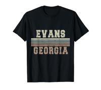 Retro Evans Georgia T-Shirt Graphique avec Valeur, Homme, Noir, M